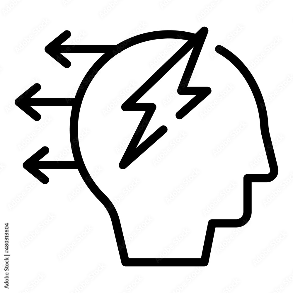Fast thinking icon outline vector. Think brain. Faster healthy Fast thinking icon outline vector. Think brain. Faster healthy