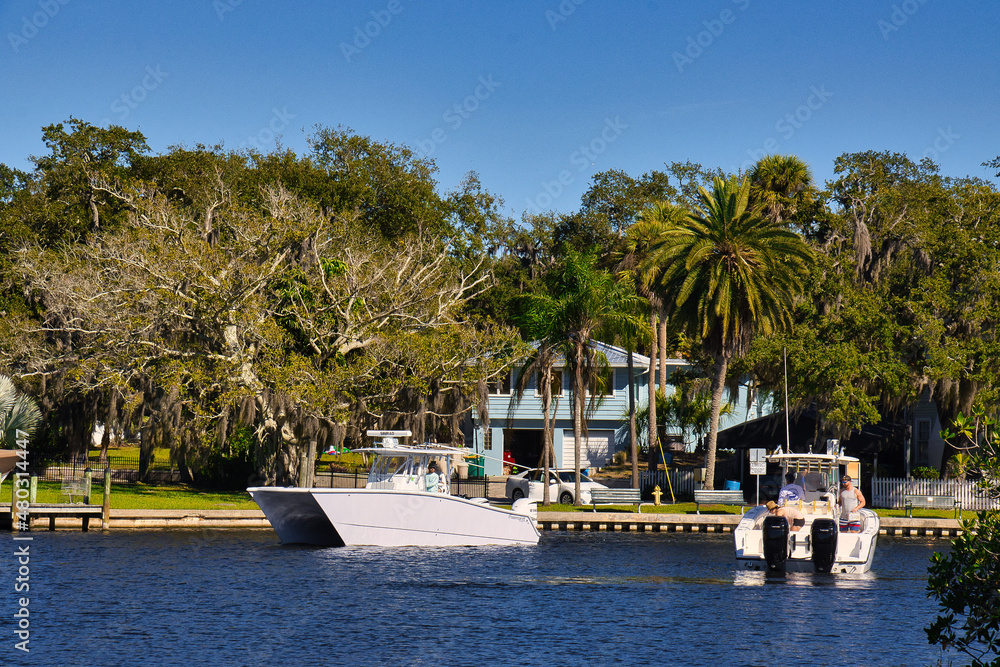 Enjoying a sunny winter day in Eau Gallie Florida on the waterfront