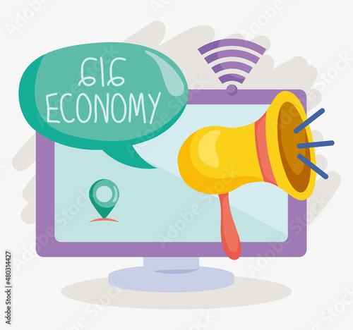 colorful gig economy design