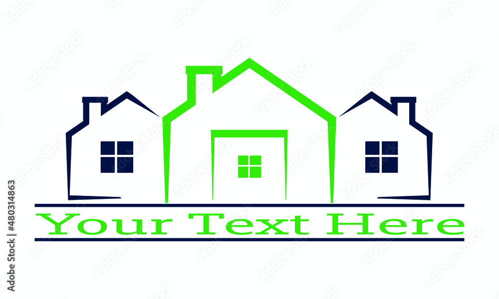 Real Estate, house with windows and doors logo vector symbol design. Beautiful creative logo designs Real Estate, house with windows and doors logo vector symbol design. Beautiful creative logo designs
