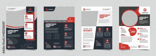 Corporate Business Flyer, Minimal Flyers business magazine. City concept in A4 layout. Brochure design template vector. Cover book portfolio presentation poster.