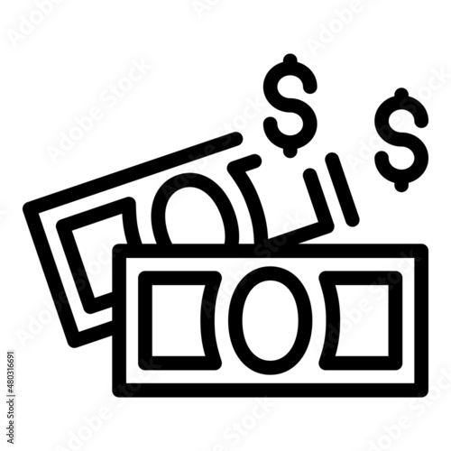 Money cash investor icon outline vector. People volunteer. Social support