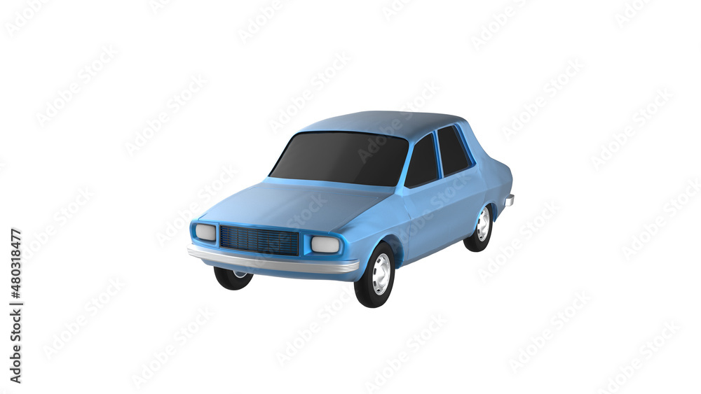 blue car angle view without shadow 3d render blue car angle view without shadow 3d render
