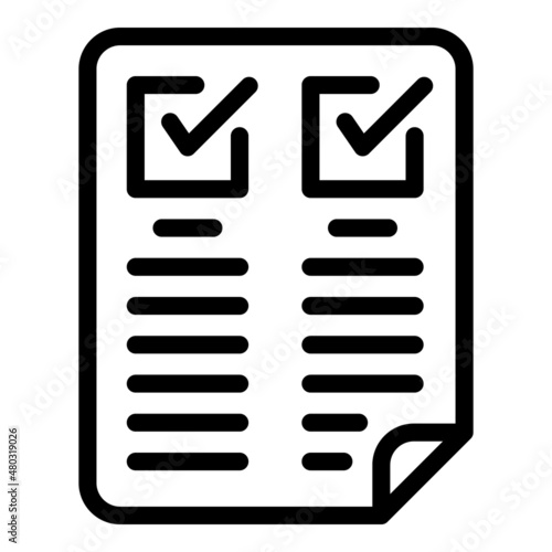 Approved user doc icon outline vector. New login. Register online