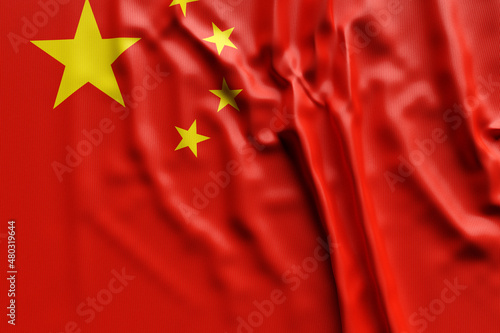 3D illustration of China. national developing flag. Country symbol.