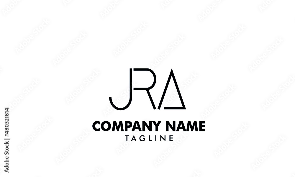 Initial letter JRA lineart logo abstract monogram vector logo template Initial letter JRA lineart logo abstract monogram vector logo template