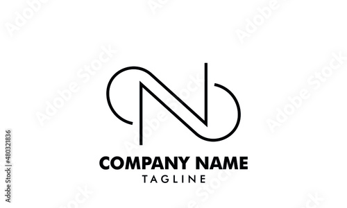 Initial letter NN lineat logo abstract monogram vector logo template