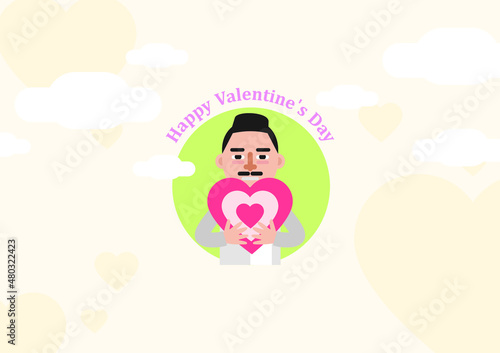 Valentine's day gift illustration for various graphic design and advertising applications.