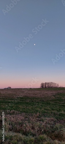 sunset over the fields
