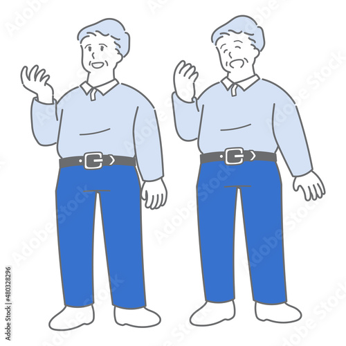 ベーシックな中年男性　立ち絵