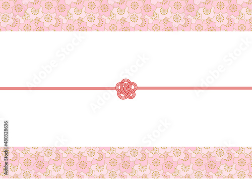 ピンクの桜の熨斗紙