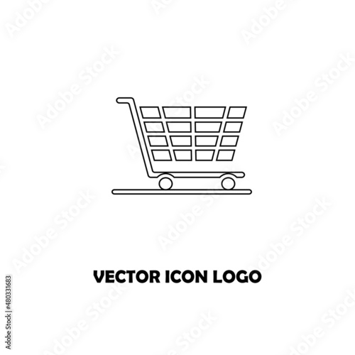 Market vector icon logo illustration