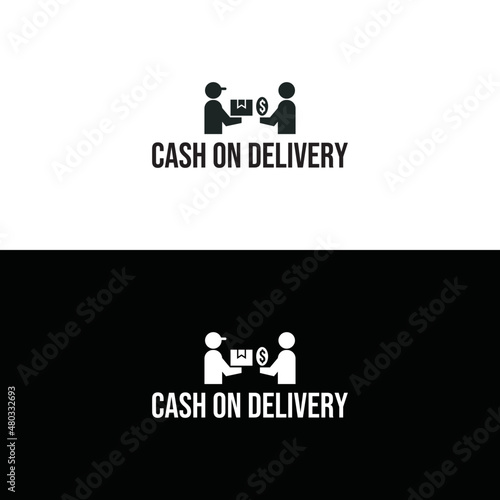 Cash on delivery icon vector illustration isolated on white background