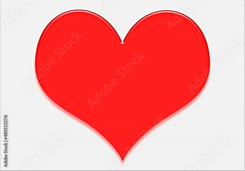Silueta de corazón rojo en fondo blanco. Free Download Silueta de corazón rojo en fondo blanco. - GFXLoad