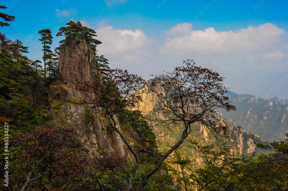 Huangshan Scenic Spot, located in Huangshan City, Anhui Province, China Huangshan Scenic Spot, located in Huangshan City, Anhui Province, China