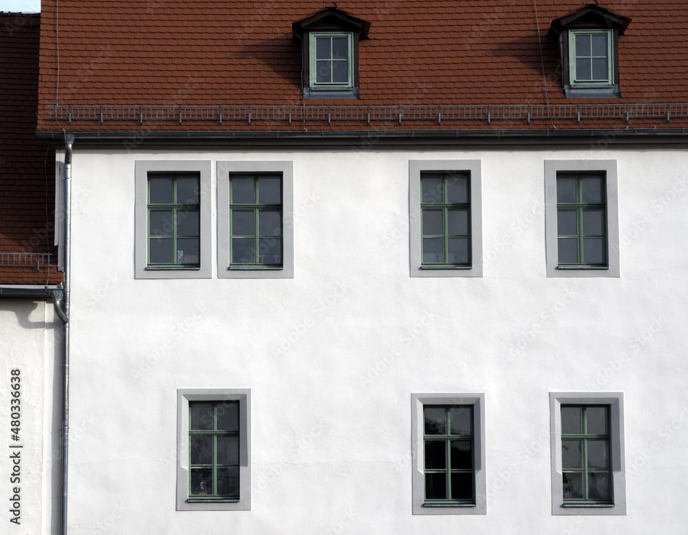 Historische frisch renovierte  Hausfassade