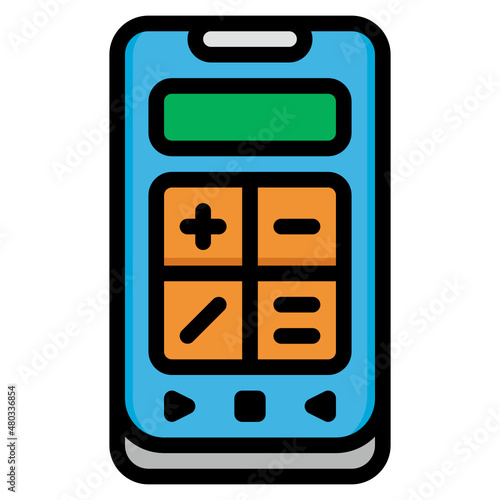 calculator line icon