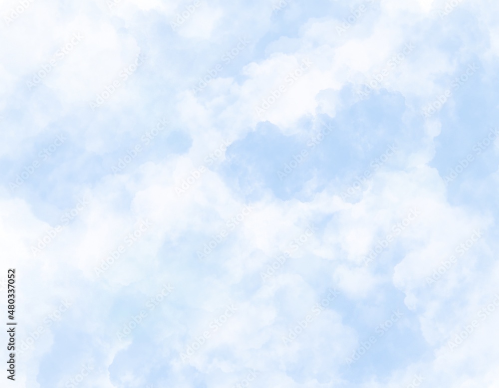 set of realistic cloud on the sky background