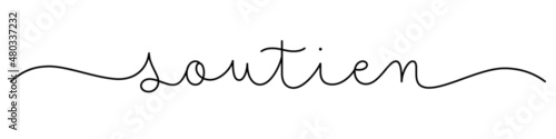 Banniere calligraphique vecteur SOUTIEN