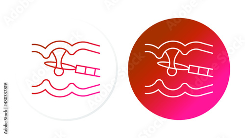 remove polyps, line icon, proctoscopy