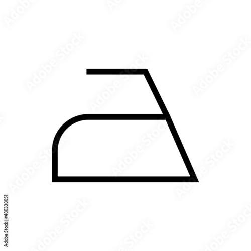 Simple ironing icon. Vector illustration.