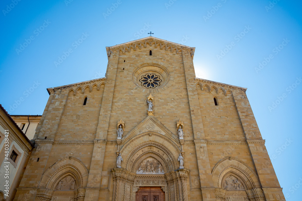 Arezzo cathedral facade, Italy