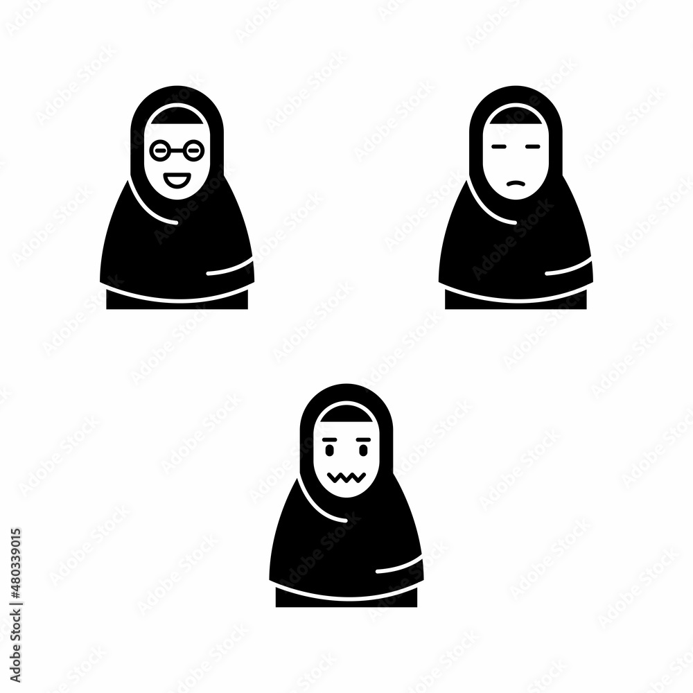 Muslim emoticon vector Muslim emoticon vector