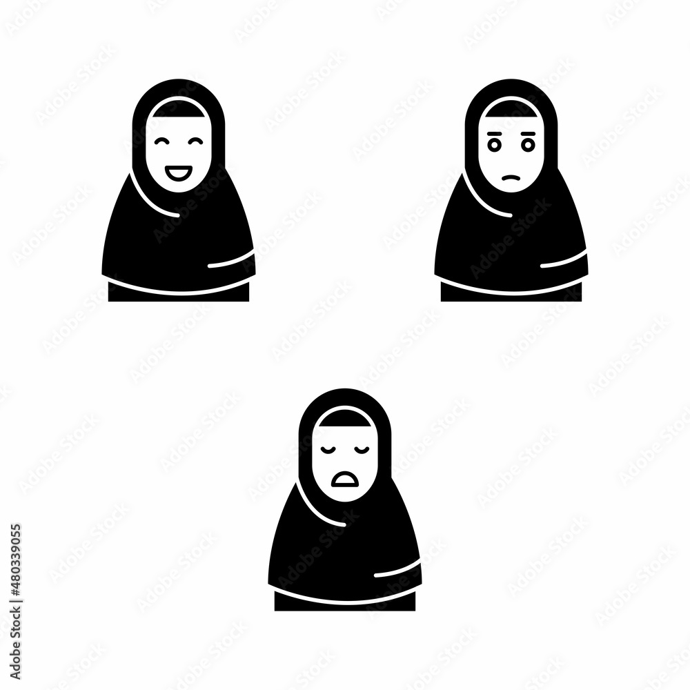 Muslim emoticon vector