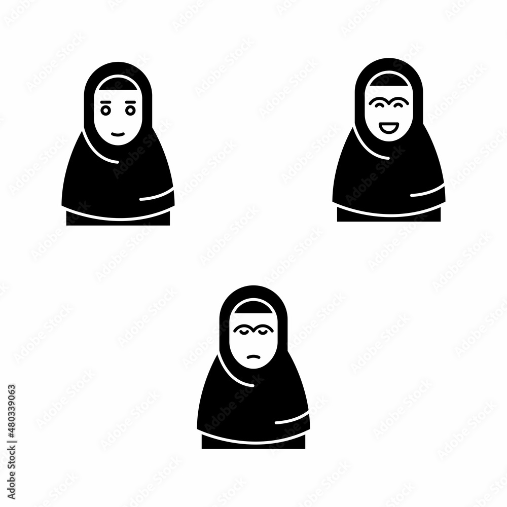 Muslim emoticon vector Muslim emoticon vector