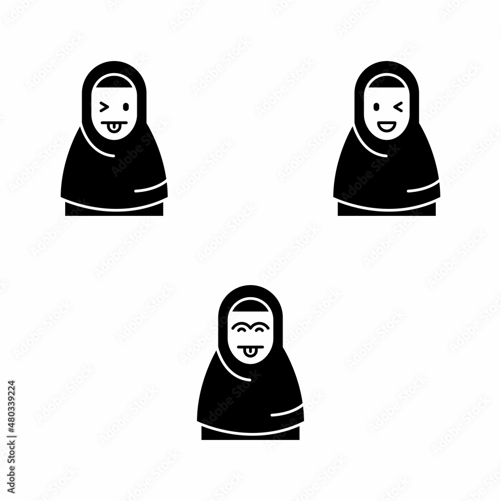Muslim emoticon vector Muslim emoticon vector
