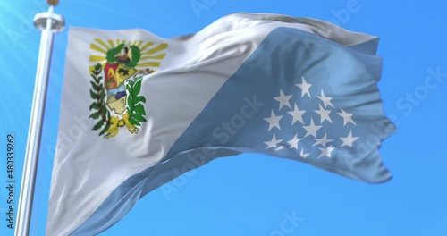 Flag of Sucre State, Venezuela. Loop photo