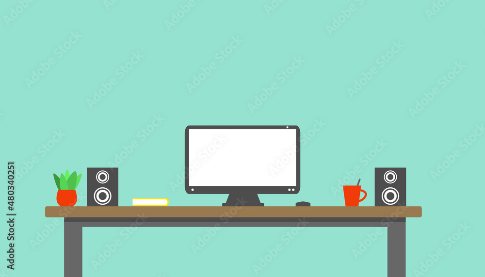 Schreibtisch im Büro oder Homeoffice Schreibtisch im Büro oder Homeoffice