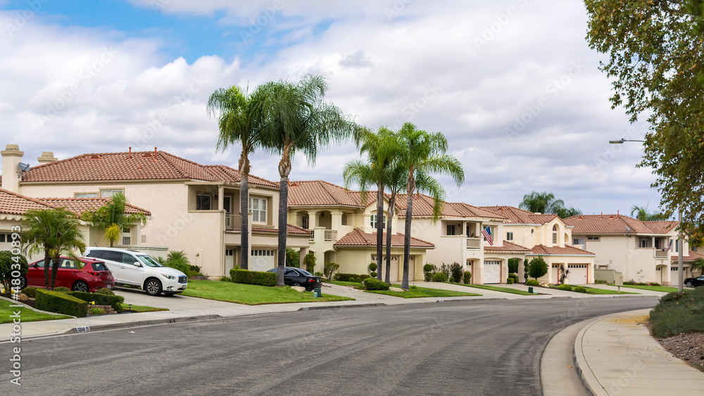 Obraz premium Single family houses, Corte Morelia, Temecula city, California