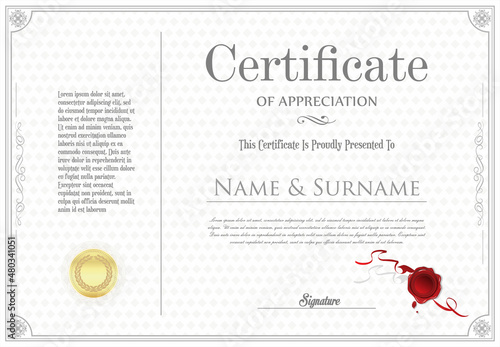 Certificate or diploma modern design template 