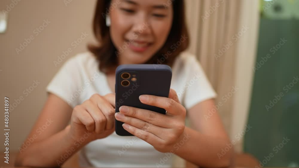 slow motion scene on woman hand using smartphone to searching on website or read content social media application for leisure lifestyle and technology concept slow motion scene on woman hand using smartphone to searching on website or read content social media application for leisure lifestyle and technology concept