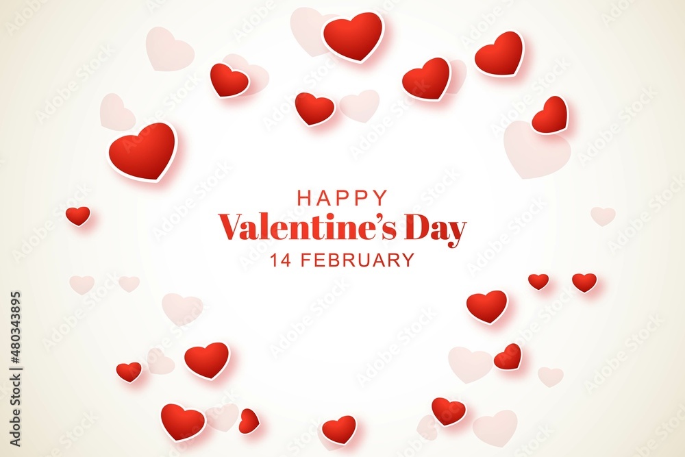 Valentine's day with love hearts card background