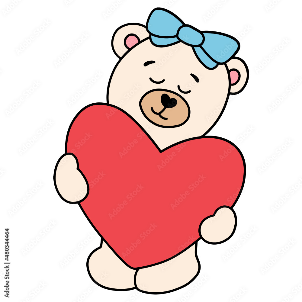 valentine-teddy-bear bear flat color design - SVG illustration for web, wedsite, application, presentation, Graphics design, branding, etc. valentine-teddy-bear bear flat color design - SVG illustration for web, wedsite, application, presentation, Graphics design, branding, etc.