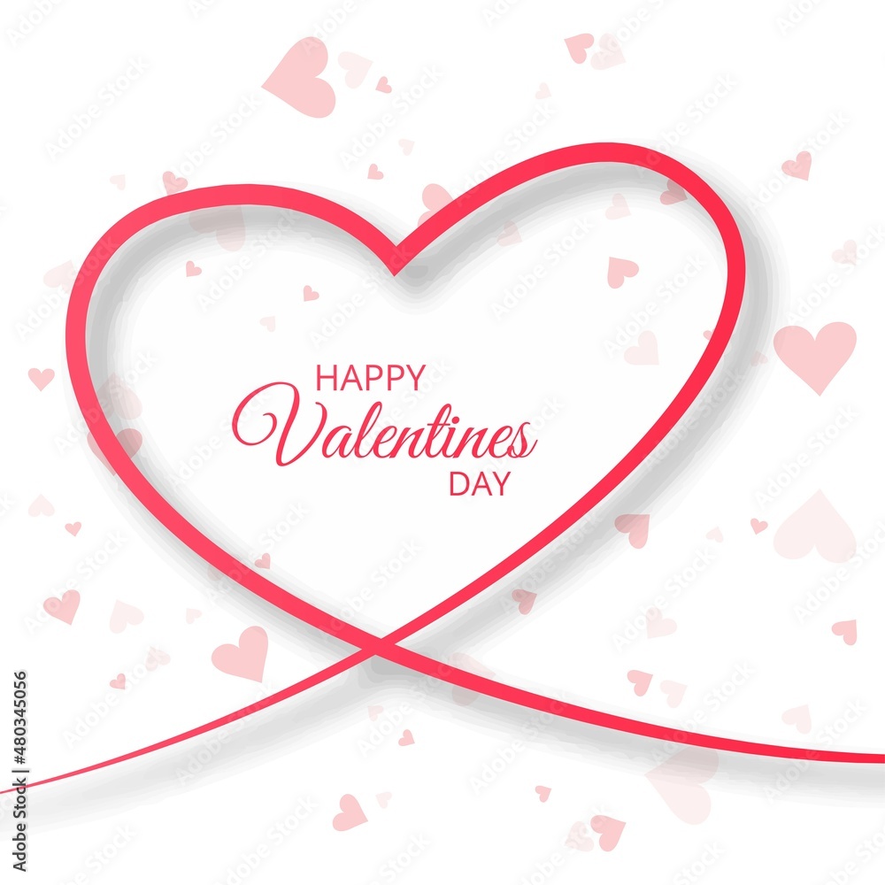 Minimal line hearts valentines day creative background Minimal line hearts valentines day creative background