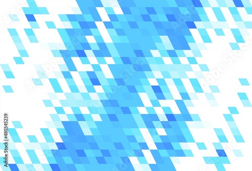 Abstract blue mosaic shapes background