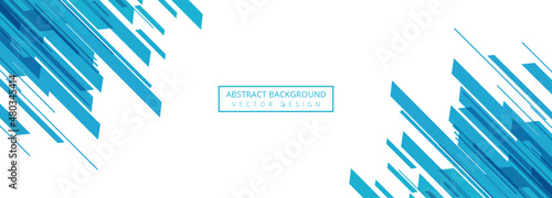 Modern blue lines banner template background