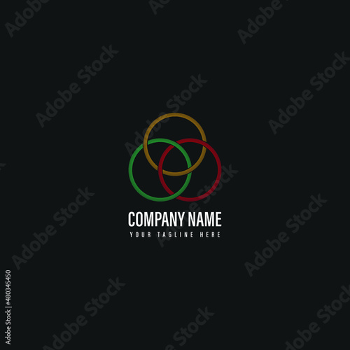 Abstract Business Circle logo icon. Company, Media, Technology style vector design 