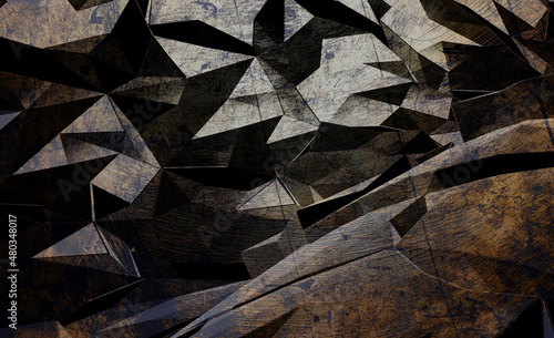 structured dark wallpaper with triangles and free space