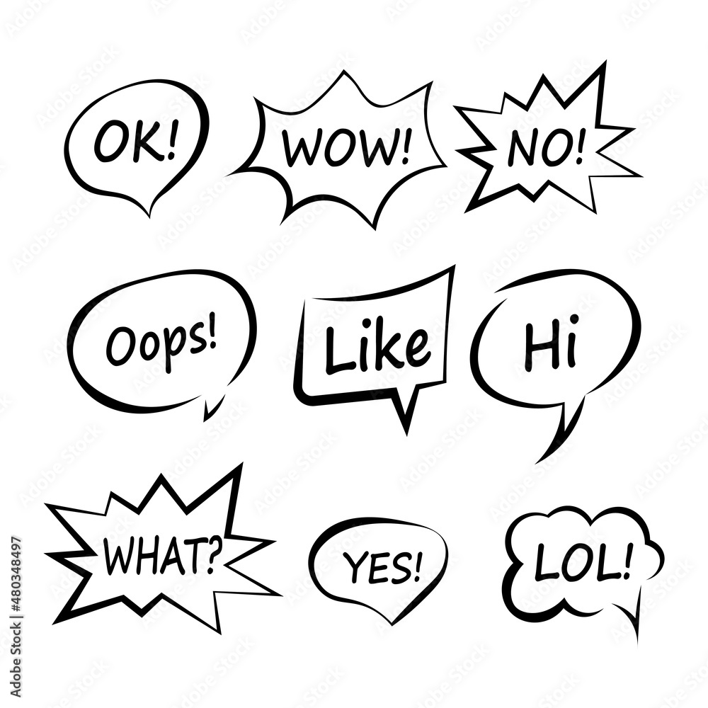 Set icons of different messages. Vector illustration eps 10. Set icons of different messages. Vector illustration eps 10.