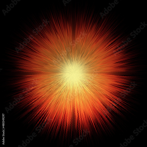 view of star gate lights in the dark cosmos sky, exploding star