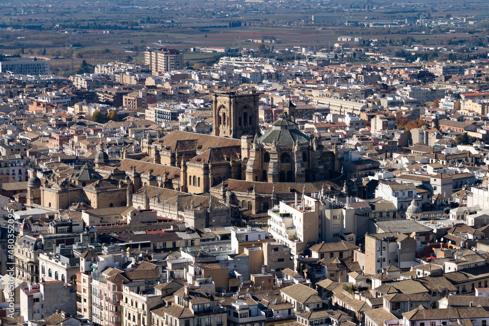 Catedral de Granada a vista de pájaro