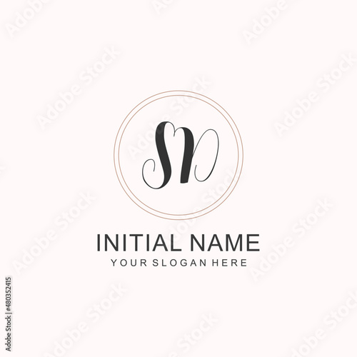 Initial SD beauty monogram and elegant logo design  handwriting logo of initial signature  wedding  fashion  floral