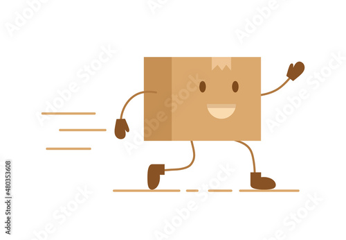 Running paper box - fast delivery concept