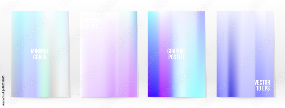 Holographic Poster Set Iridescent Technology Cover Holographic Poster Set Iridescent Technology Cover
