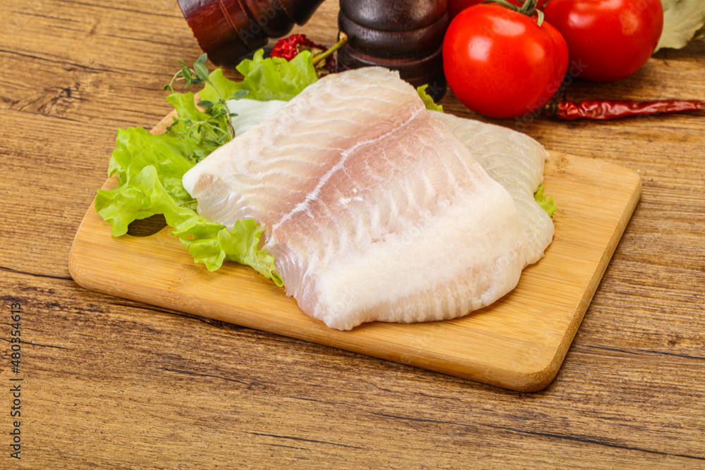 Raw pangasius fillet for cooking Raw pangasius fillet for cooking