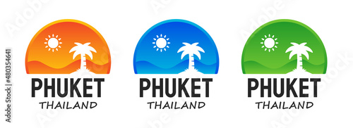 Phuket Thailand logo design isolated vector sign symbol.